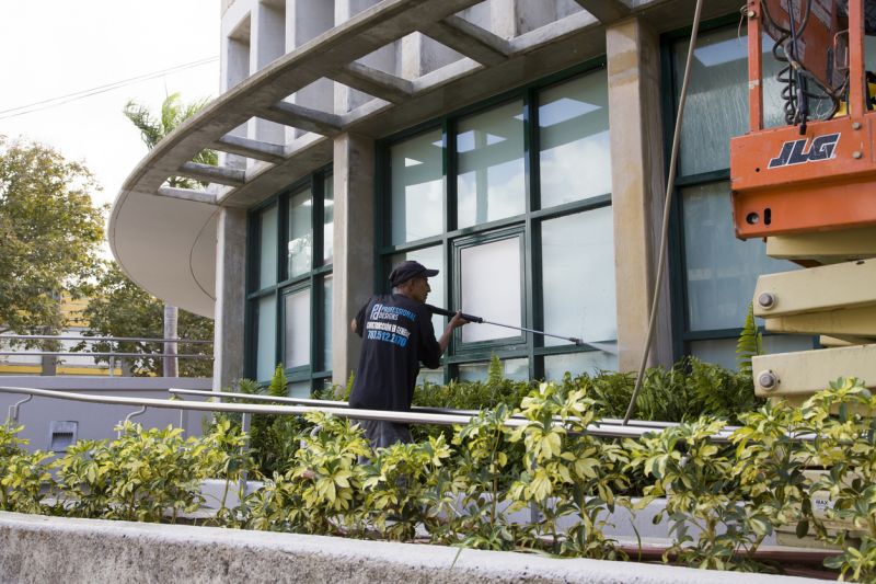 Cleaned Commercial Facades